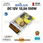 Power Supply Trafo Brilux DC 12V 12.5A | 150W (Super Quality)